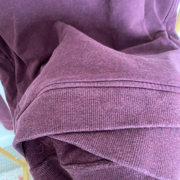 Lululemon Cowl Neck Sweater with Kangaroo Zipped Pockets in Eggplant / Purple - Picture 4 of 6
